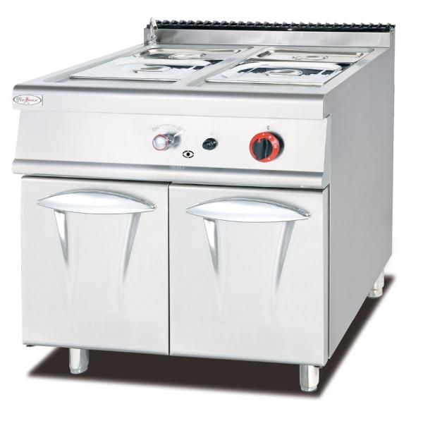 Gás quente Bain Marie da exposição do alimento com equipamento profissional ocidental da cozinha do armário