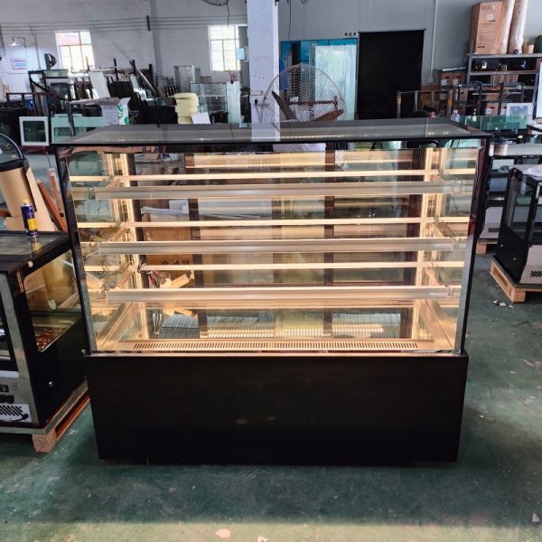 3pcs Shelves Cake Display Fridge LED Lighting Air Cooling For Restaurants