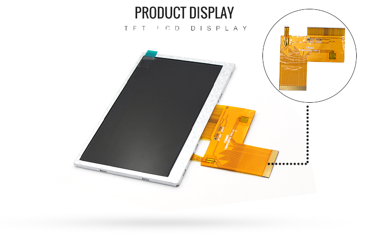 RoHS 800x480 4.3 Inch IPS TFT LCD Display 40 Pin With Touch Screen 24 BIT RGB Interface
