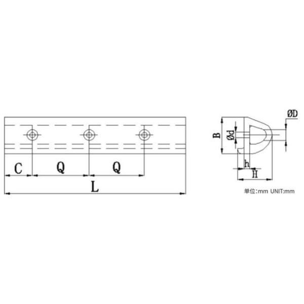 D-Type Rubber Fender Marine Fender with High Energy Absorption Convenient Mounting and Small Bottom Width