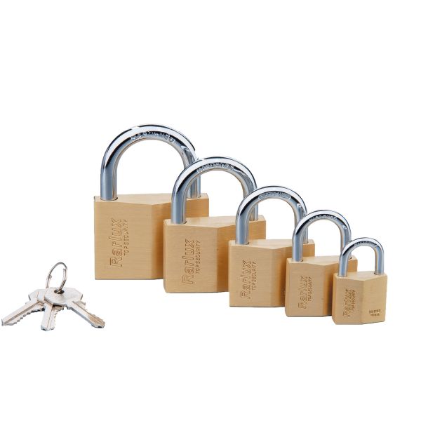Rarlux Top Security Solid Padlock 3 Nickel-plated Keys Brass Padlock