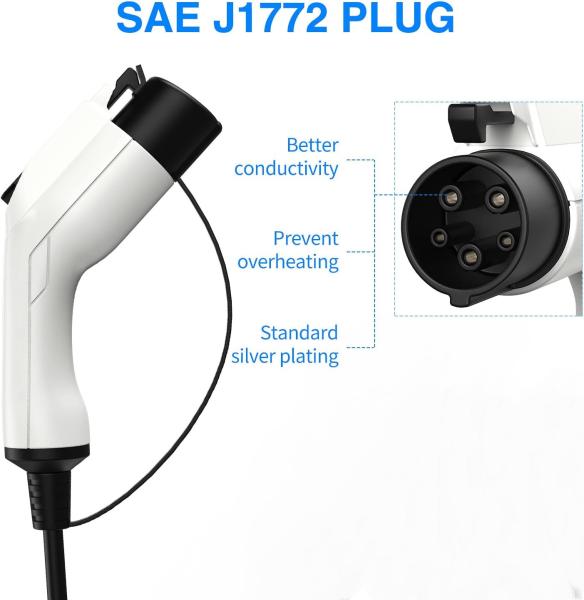 EV Car Charger Plug SAE J1772 Connector Type 1 16A 3.5KW 32A 7KW For Electric Vehicle Charging Station EVSE Wallbox