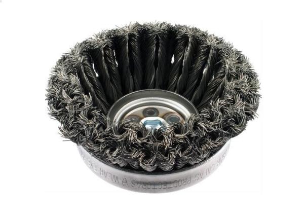 Full Cable Two Rows Twisted 6 Inch Wire Cup Brush / Angle Grinder Wire Wheel Brush