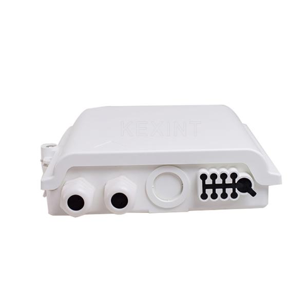 KEXINT KXT-A-8B FTTH Fiber Optic Distribution Box 8 Cores Outdoor IP66 Waterproof White