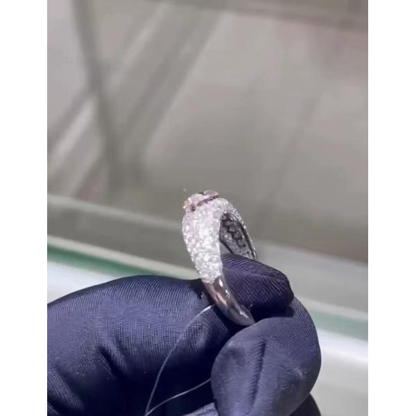 Маркиза Лаборатория выращенные бриллианты ювелирные изделия Розовый CVD Бриллиантовый кольцо 18k Белое золото пройти тест