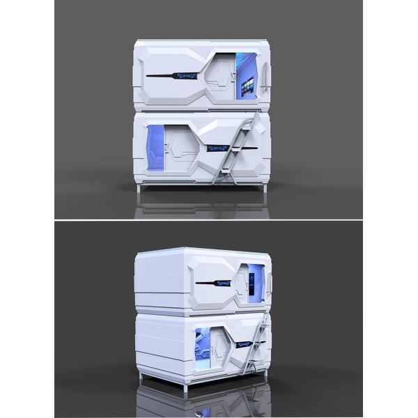 White Space Capsule Bed / Horizontal Bunk Beds Anti - Theft Security Lock