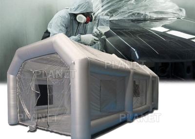 Silver Protable Inflatable Spray Paint Booth 8x4x3m / Mobile Car Painting Station