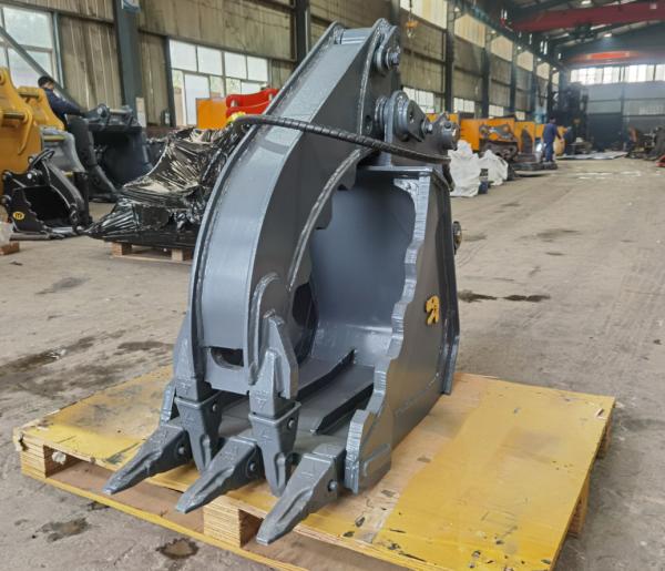 Hydraulic Power Excavator Grab Bucket NM400 Made From Non-rotary / Non-rotary