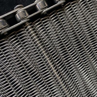 Strip Width 10 Mm-20 Mm 304 Metal Conveyor Belt Mesh / Flat Wire Mesh Belt