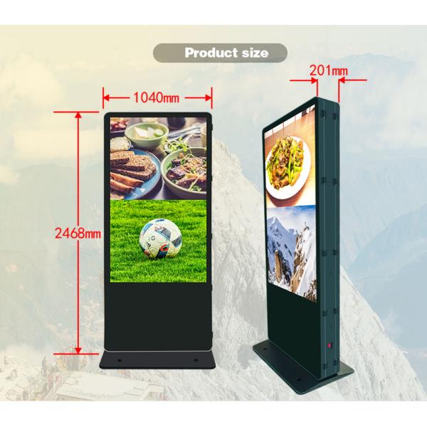 75-дюймовый супер высокое разрешение 4K двухсторонние окна Wifi цифровые вывески с печатью логотипа