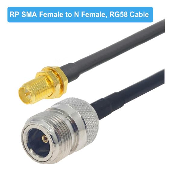 RF Coaxial Automotive Wiring Harness RG-58 Coaxial Cable N Type To SMA 15cm 50cm 1m 2m