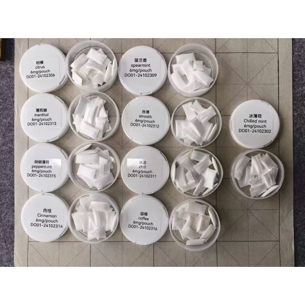 Daily Vitality Sugar Free Oral Energy Pouches Focus Products with Natural Herbal Blend and Custom Flavors