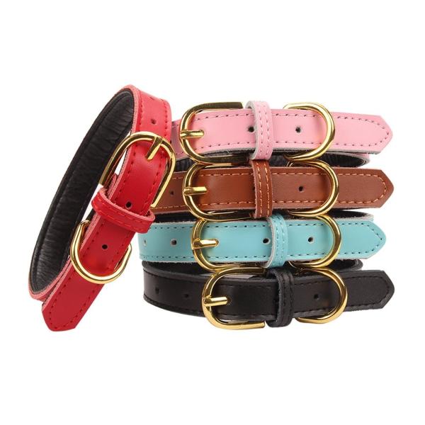 Fashionable Handmade Dog Leather Leashes 5 Adjustment Holes For Adjustment