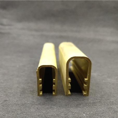 Chroming Surface 16ft Length Brass U Profile Wearproof Decorative Metal Trim Strips