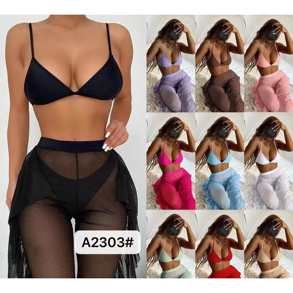 Effet élevé imperméable sans dos de protection solaire de Sexy Swimsuit High