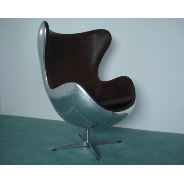 Aluminium Rivited Back Aviator Egg Chair Hand Crafted Hotel chair