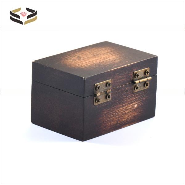 Madera Koa natural grabado en caja de anillos de madera personalizada para anillos de boda 60*40*36mm