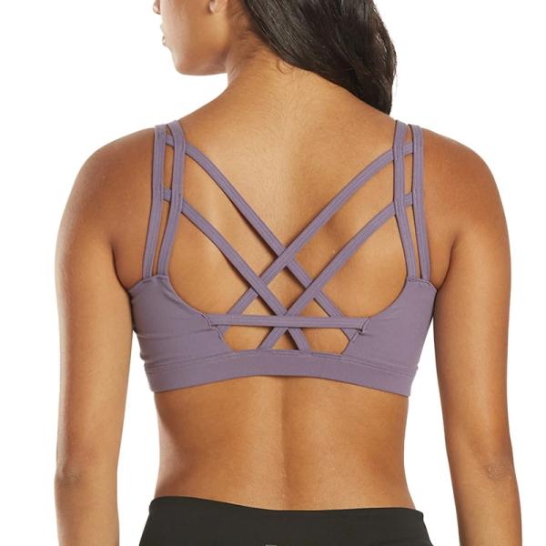 High Impact Sexy Design Ladies Cross Back Soft Fitness Yoga Sports Bra Top for Women