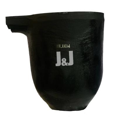 Silicon Carbide Graphite Crucible With Pouring Nozzle Cylindrical Shape
