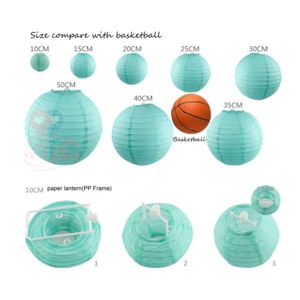 Wholesale Customized Printing Hanging Round Colorful Paper Lamp Paper Lanterns