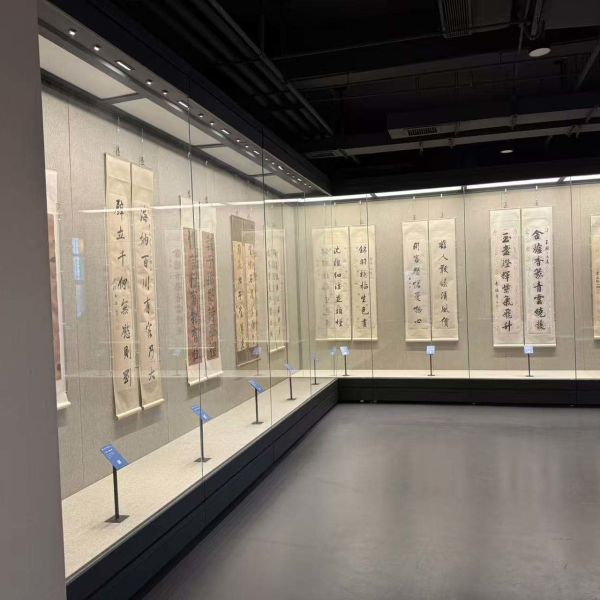 Adjustable Wall Display Cabinet Easy Installation Dust Free For Exhibitions