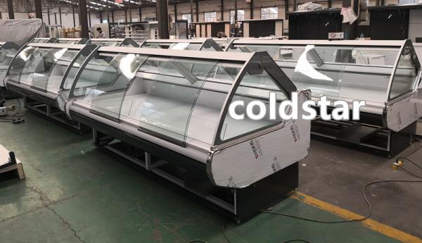 Supermarket restaurant deli display case Meat Chiller Self-service fresh food display stand