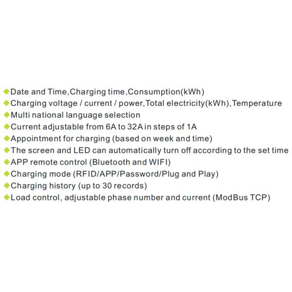 11KW Type2 EV Portable Charger with 2.4 inch Screen  EV Portable Charger with APP Control