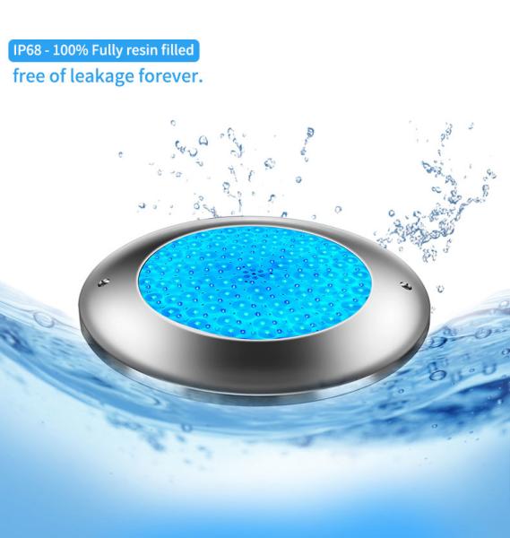 Lumières de 316LSS 260MM dans des piscines de fibre de verre, appareil d'éclairage de la piscine 18W LED
