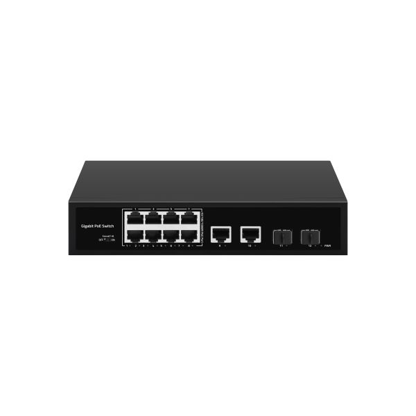 8 Port 120W Gigabit POE Switch with POE Watchdog for Business Fiber Network