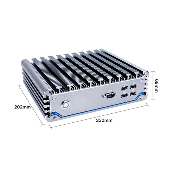 Ram Lan I7 8265u 16G Fanless промышленного ПК алюминиевого сплава двойной