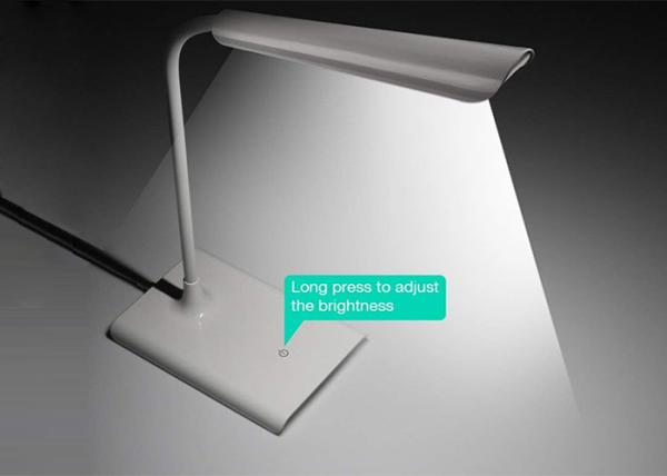 Office LED Touch Desk Lamp , Pure White LED Light Table Lamp With USB Charging Port