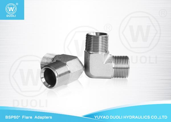 BSP / BSPT Male 90 Degree Elbow Hydraulic Flare Fitting Adapter Carbon Steel