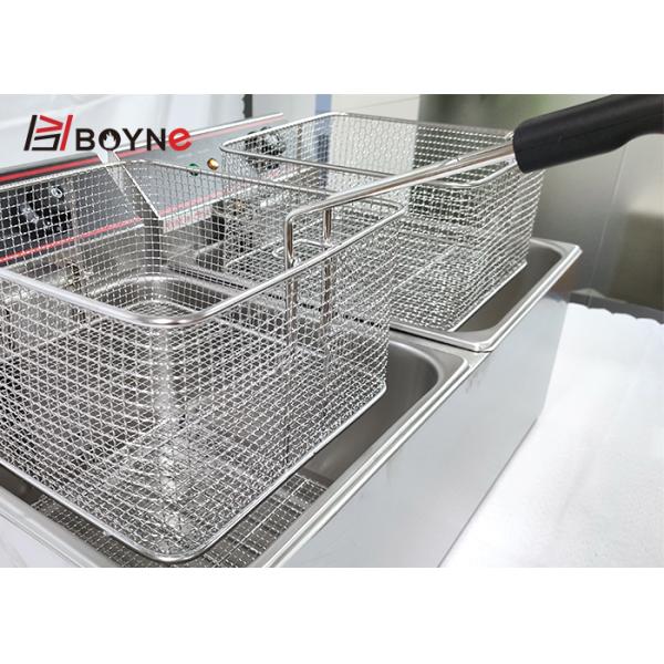 6.5kw Snack Food Stainless Steel Electric Fryer With Foam Inside