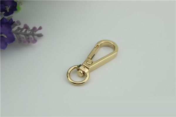 Factory direct sale metal zinc alloy 10 mm hanging brush anti brass snap hook for handbag