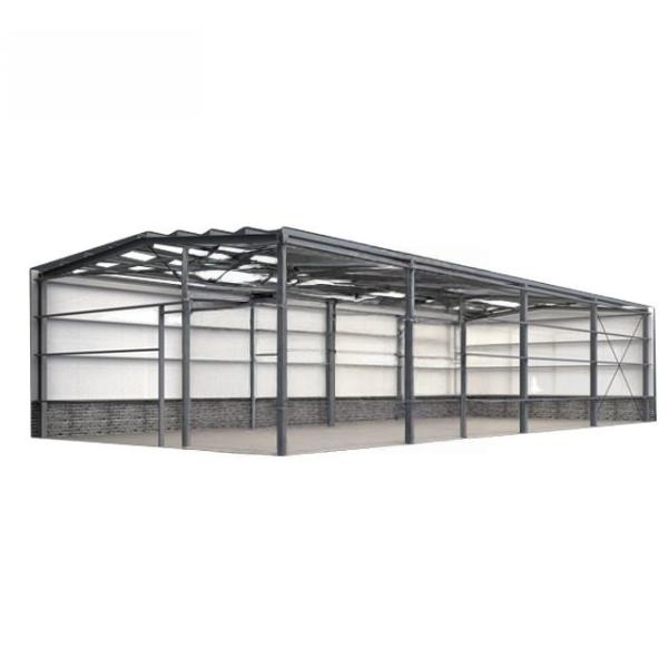 Q235B ASTM A36 cobertizo de vaca prefabricado de acero con vigas Q355B 20 libras de carga del techo