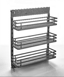 Кухни стороны тяги организатор шкафа вне, вытягивает вне корзину металла в утюге