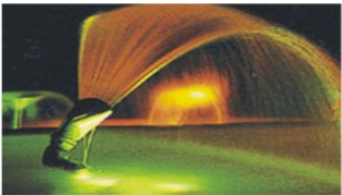 La fontaine multi de danse de style de fan de direction équipe la pression d'un gicleur 80Kpa