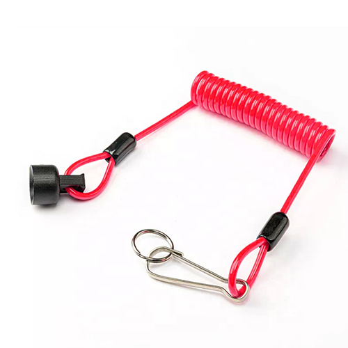 Red Spiral Jet Ski Safety Lanyard Motor Engine Kill Stop Switch Cable