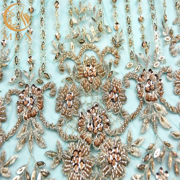 Ткани шнурка вышивки Джордж моды зеленеют цепляют Handmade 20% Polyeter