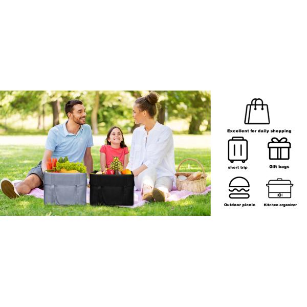 Reusable Grocery Bags，Large Washable Foldable Shopping Bags，Heavy Duty Tote Bags With Reinforced Handles