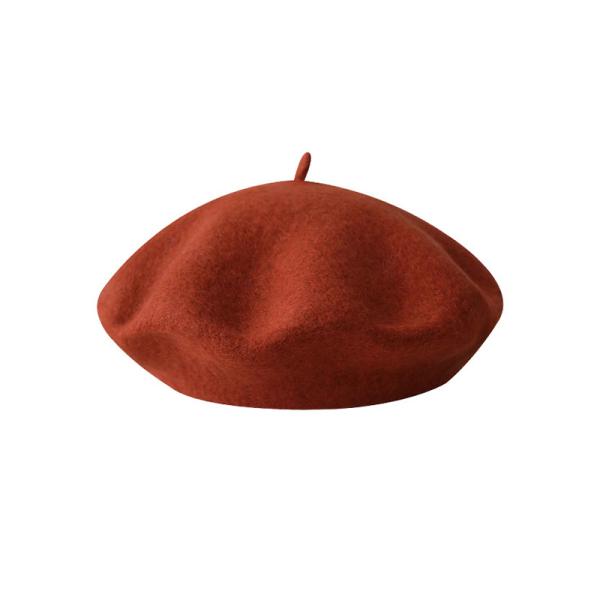 OEM Embroidery Logo Multicolored Wool Beret Hat For Adults