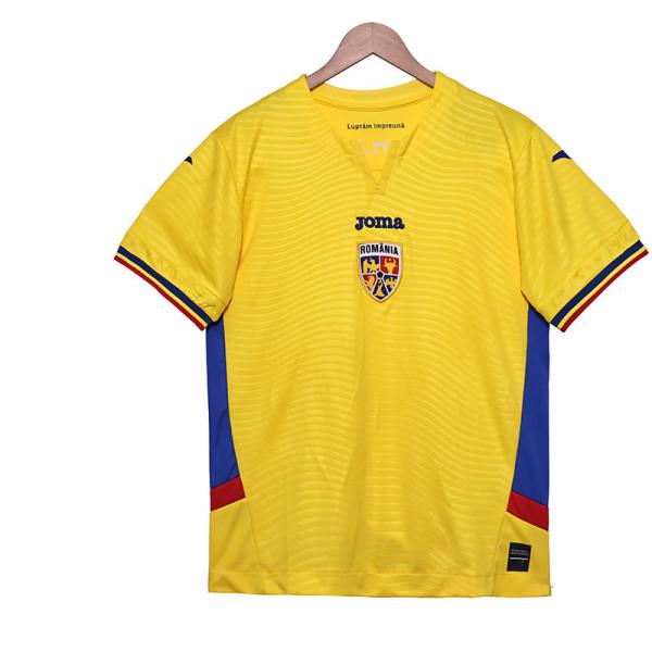 Romania 2025-2026 Home Fan Edition Football Jersey Group Customization