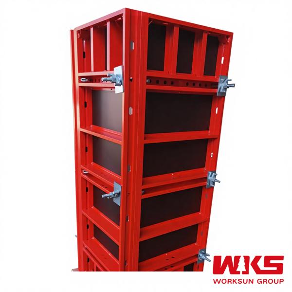 Red Aluminium Formwork Lightweight Metal Column Formwork With Early Stripping System