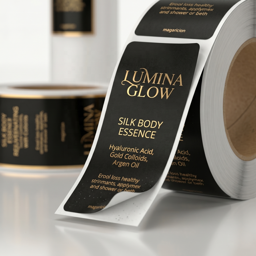 Custom Manufacturer High Grade Printing Bottle Logo Sticker Perfume Cosmetic Lotion Oil Cream Shampoo Labels