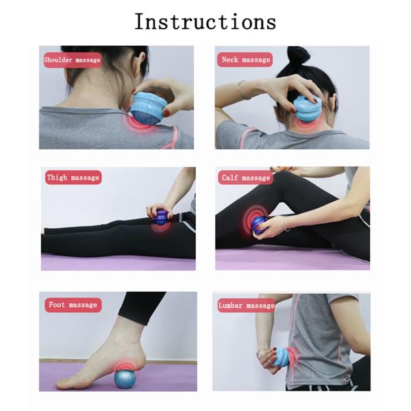 Горячая холодная таможня ролика шарика массажа ноги с завальцовкой логотипа