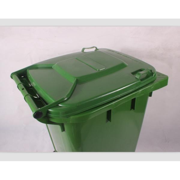 Compartimientos plásticos robustos de los desperdicios del verde 240ltr de la basura con el HDPE de goma de dos ruedas