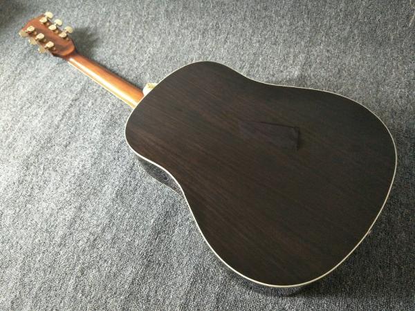 Guitar Factory Customization Acoustic Guitar Vintage Top AAA Sitka Solid Spruce Body Guitar with Fishman pickups