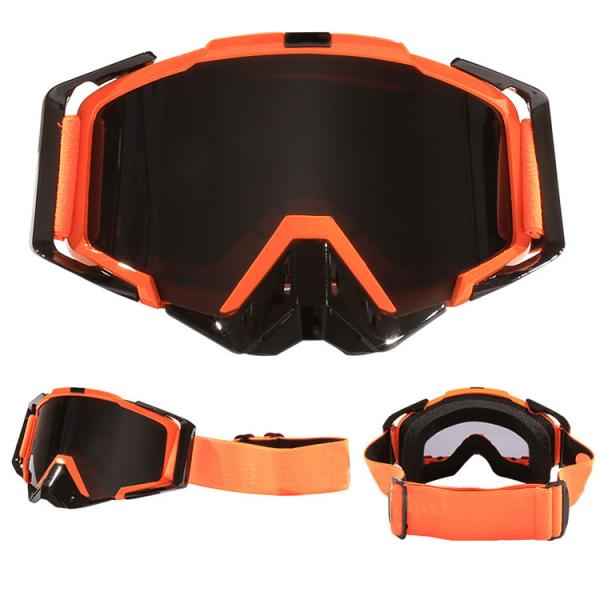 Adult Motorcycle Off Road Dirt Bike Goggles with Anti-UV100% Function and Custom Frame