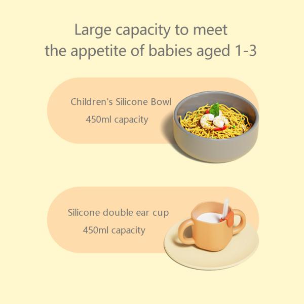 Flexible Waterproof Infant Drinking Cup Baby Bottle Feeding Bowl For 2 - 4 Years Kids Dining