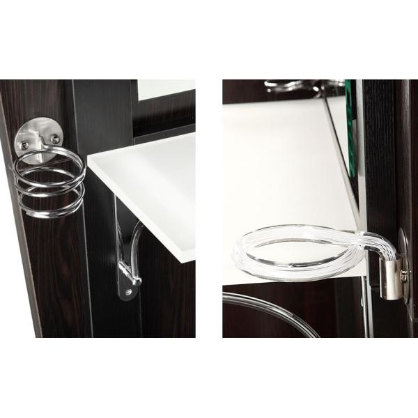 Elegant Solid Wood Hair Stylist Stations With Cabinet , Hair Salon Stations